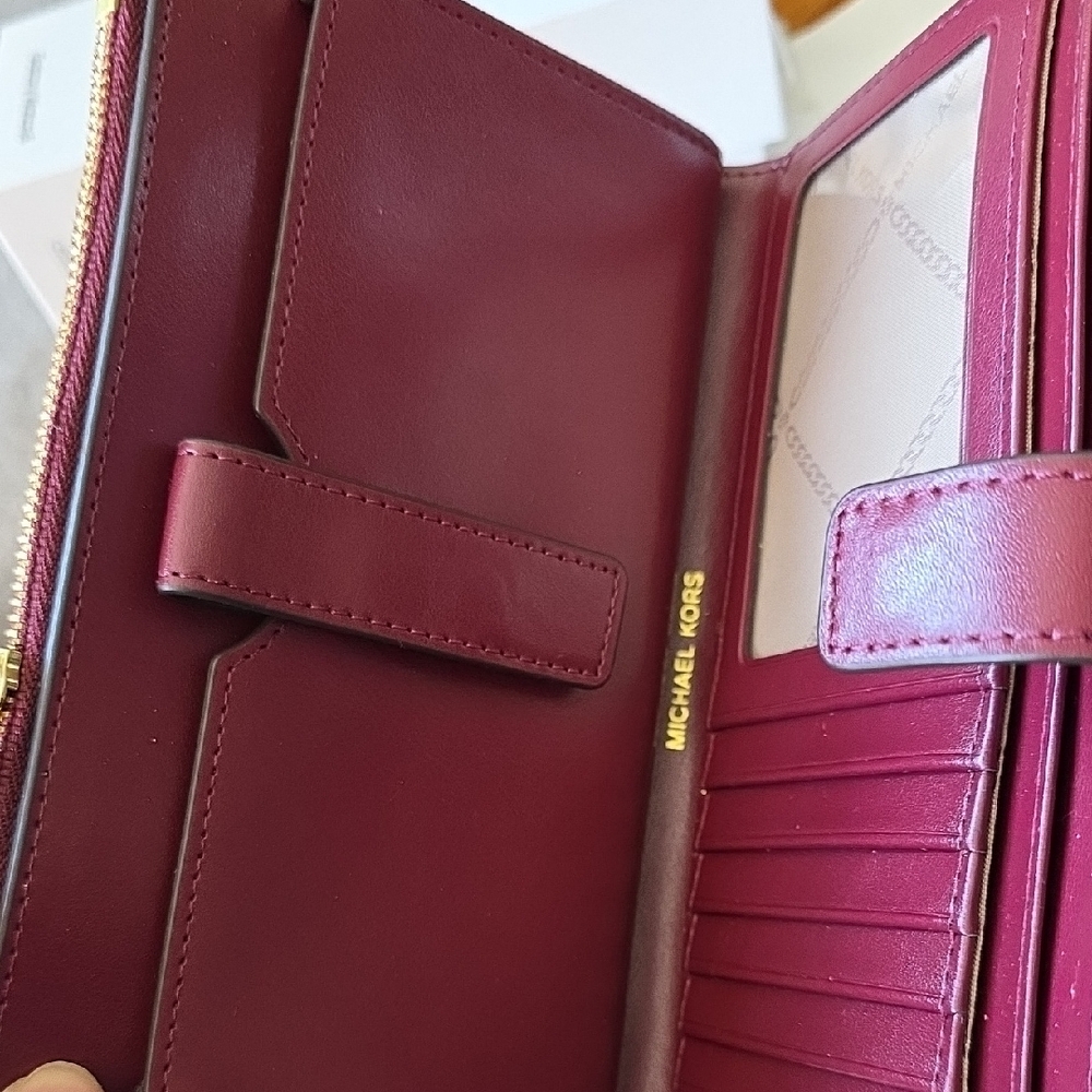 Michael Kors Maroon Patchwork Wallet - image 3